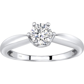 SILVEGO strieborný prsteň so Swarovski Zirconia B25003