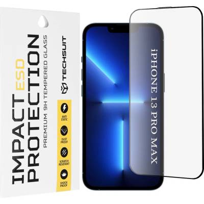 Techsuit Протектор за iPhone 13 Pro Max - ESD Glass - Черен