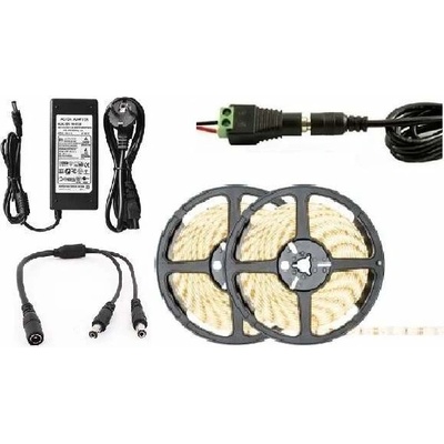 Lighting LED pásek 3528 10M/600diod 48W voděodolný teplá bílá + zdroj