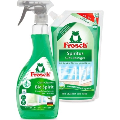 Frosch BIO Spiritus čistič skel 500 ml + náhradní náplň 950 ml