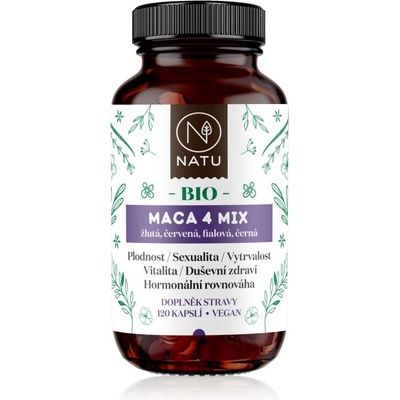 Natu Maca 4 mix BIO 120 kapslí