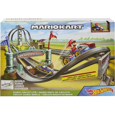 MATTEL HOT WHEELS Mario Kart dráha závodný okruh 2 autá