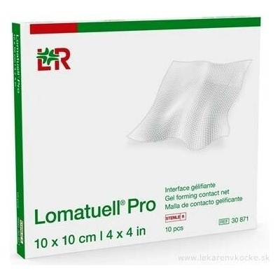 Lomatuell Pro hydrokoloidní krytí na rány s kontaktní síťkou 10 × 30 cm 10 ks