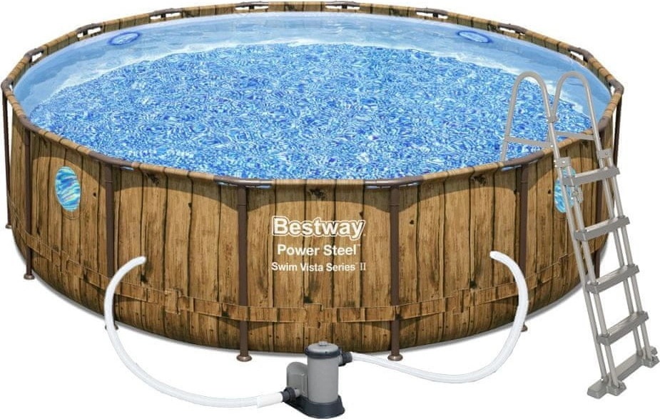 Bestway Power Steel Wood Swim Vista 4,88 x 1,22 m 56725