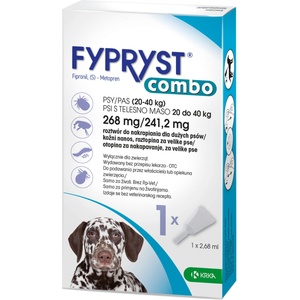 FYPRYST Fypryst Combo капки срещу бълхи и кърлежи за кучета с тегло 20-40 кг, 268 мг/2, 68 мл, 1 пипета