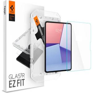 Spigen Tempered Glass GLAS. tR EZ Fit - висококачествено стъклено защитно покритие за дисплея на iPad Pro 11 (2024) (прозрачно)
