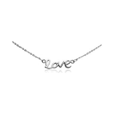 Šperky4U Ocelový řetízek s přívěškem love OPD0261-ST