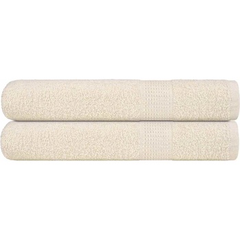 vidaXL Кърпи 2 бр кремави 100x200 см 360 gsm 100% памук (137010)