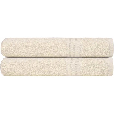 vidaXL Кърпи FROGN 2 бр. кремави 100x200 см 360 г/м2 (137010)