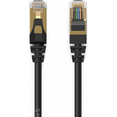 Orico PUG-C7 CAT7 10 Gb/s RJ45 pro internet a LAN, kulatý 0,5m černý