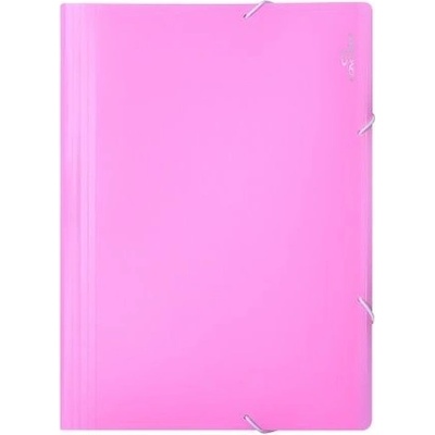 CONCORDE Desky na dokumenty s gumou A4, 13 kapes, pastel růžová