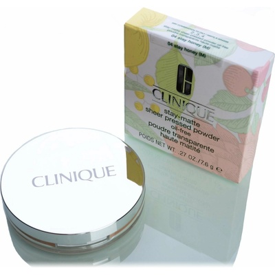 Clinique Stay Matte Sheer Pressed Powder kompaktný púder 4 Stay Honey 7,6 g