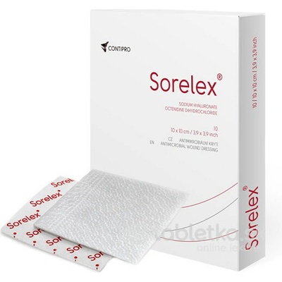 SORELEX antimikrobiálne krytie na rany 10 x 10 cm 10 ks