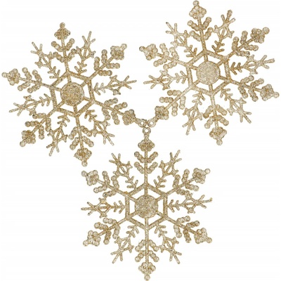 Springos CA0754 VIANOČNÉ OZDOBY VLOČKY 12 CM 3 KS