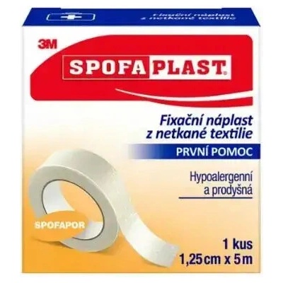 3M™ SPOFAPLAST Fixačná náplasť z netkanej textílie 1 ks 1,25 cm x 5 m