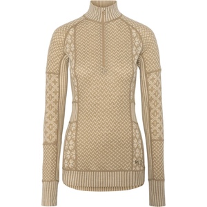 Kari Traa Дамско мериносово термобельо Kari Traa Women's Smekker Half-Zip Merino base layer - Mocha (115-1318-1513)