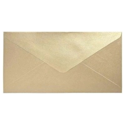Ozdobné obálky Pearl - 8x16 cm, 150 g/m2, perleťové, zlaté, 10 ks