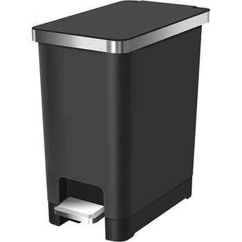 EKO-Europe EKO Кош за отпадъци с педал HANA SLIM - черен - 10 л (EKO 637710 - Black)