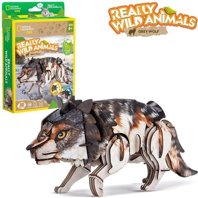 CubicFun Пъзел 3D Wild Animals Сив вълк 58ч (1011690F)