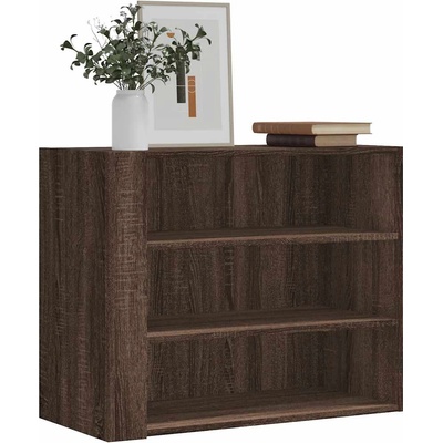 vidaXL Стенен шкаф, кафяв дъб, 75x35x60 см, инженерно дърво (848422)