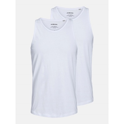 Jack and Jones Мъжки потник Jack and Jones 2-pack Sleeveless Vest Mens - White