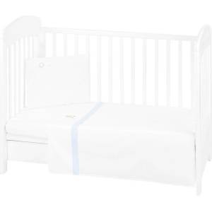 KikkaBoo Бебешки спален комплект с бродерия 3 части EU Style 70/140 Dream Big Blue (41101030159) - salemax
