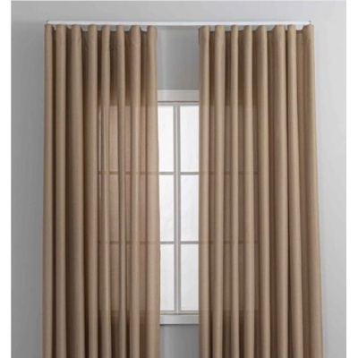 Дрейпари БГ Готова завеса имитираща лен плюс коланче, за директно окачване с вълнообразно фиксирано набиране 1: 2, цвят таупе, 245х145 и 245х300, код-2025110-2 от 19.99 евро