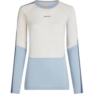 Icebreaker Дамско мериносово термобельо Icebreaker Women's Merino 200 Oasis+ L/S Crewe Merino base layer - Zincblu / Ecru Heather / Dawn - размер XL (115-2822-0215)