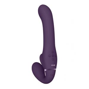 VIVE Ai - Двоен Вибратор с Air Wave Поскърцващо Самозацепващ се Strap-on