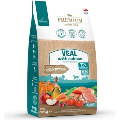 Pokusa Premium Selection Veal with salmon Adult 12 kg