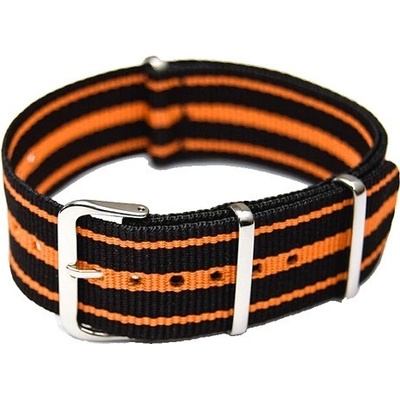 NATO Strap Černá / oranžová NTS033 šíře – Zboží Dáma