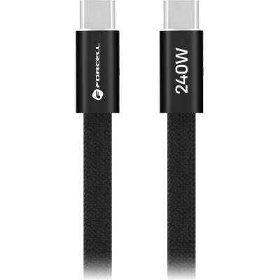 Forcell Кабел Forcell - F-Energy, USB-C/USB-C, 240W, 5A, 1.2 m, черен (5903396447426)