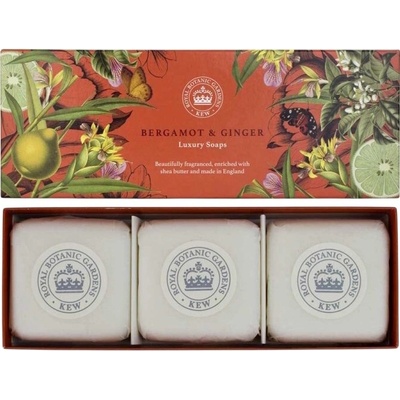 English Soap Company sada tuhých mýdel bergamot & zázvor 3 x 100 g