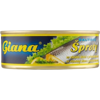 Giana Baltické šproty vo vlastnej šťave s prídavkom oleja 240 g