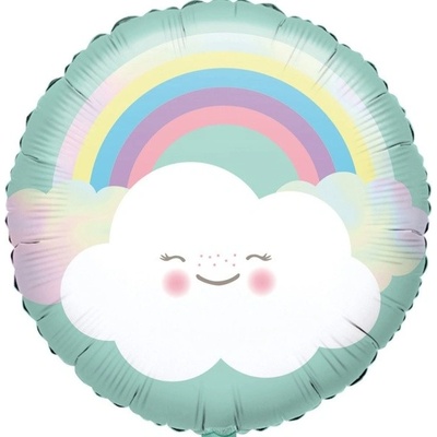 Amscan Balónek fóliový Duha a mráček 43 cm