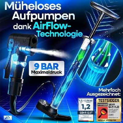 Cyklo pumpa NEXTCOVER® pro všechny ventilky s [technologií Airflow] | Pumpa pro ventilky Schrader, – Hledejceny.cz