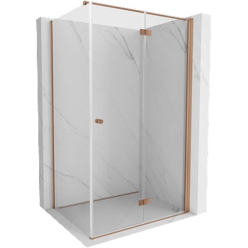 Mexen Mist-F сгъваема душ кабина дясна 70 x 120 см, прозрачна, матиран месинг - 8A6T-070-120-65-00-P (8A6T-070-120-65-00-P)