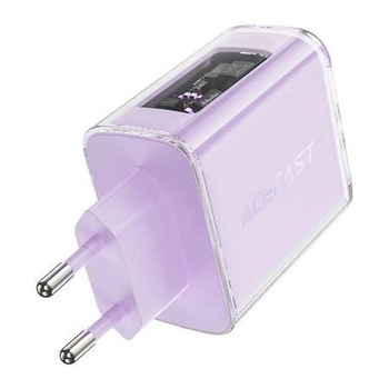 ACEFAST Зарядно за стена, Acefast, A45, 2 x USB-C, 1 x USB-A, 65 W, лилаво (A45 Purple alfalfa) (A45 Purple alfalfa)