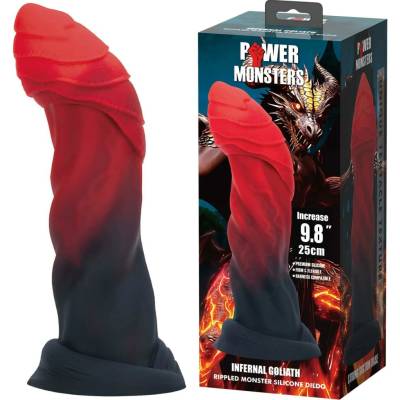 Power Monsters Infernal Goliath 25 cm Rippled Monster Silicone Dildo