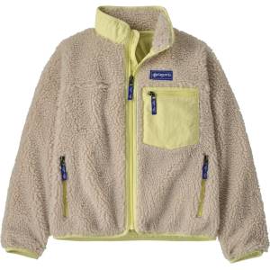 Patagonia Детско поларено яке Patagonia Kid's Retro-X Jacket Casual jacket - Hut Tripper Label: Natural / Vellum Green - размер XXL (703-6211-0516)