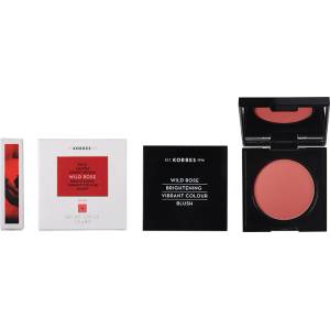 KORRES Кадифен озаряващ руж , Korres Wild Rose Brightening Vibrant Colour 46 Bright Coral