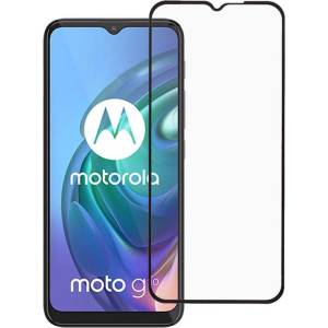  Удароустойчив стъклен протектор за Motorola Moto G10/G30 - с черна рамка