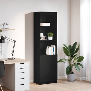 vidaXL Висок шкаф, Черен дъб, 50x35x180 cм инженерно дърво (3328463)