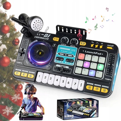 DJ mixpult pro děti s mikrofonem 8 kláves Bluetooth