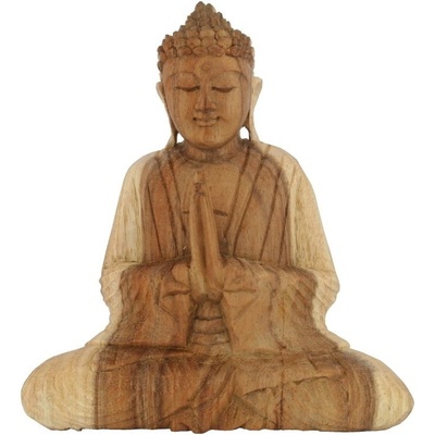 Soška Buddha dřevo 20 cm sv Namaskara