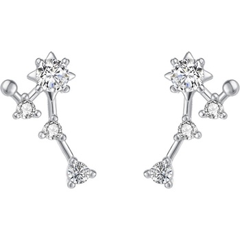 Silenti Jewelry Сребърни обеци "Съзвездие Близнаци