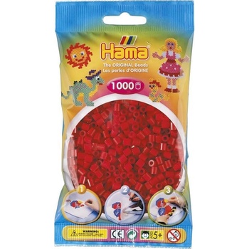 HAMA HAMA H207-22 Hama zažehlovací tmavě červené korálky 1000ks MIDI