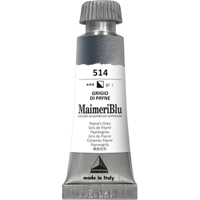 Maimeri Blu Акварелна боя Paynes Grey 514 12 ml 1 бр (M1609514)