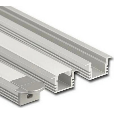 ML-761.032.02.2 Vestavný hliníkový profil VL, 22x13 mm, mléčný difuzor, komplet, 2 m
