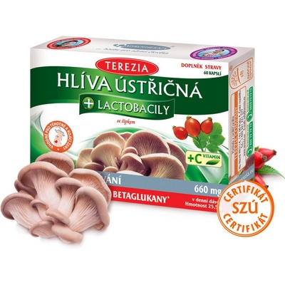 Terezia Company Hliva ustricová + Laktobacily + Vitamín C 50 kapsúl + 10 kapsúl